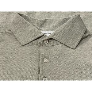 Gran Sasso Oatmeal Brown Polo Short Sleeve Shirt Beige Mens 54 L/XL Italy Made